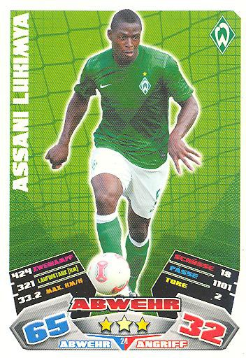 Match Attax 12/13 - Assani Lukimya - SV Werder Bremen - Nr. 24
