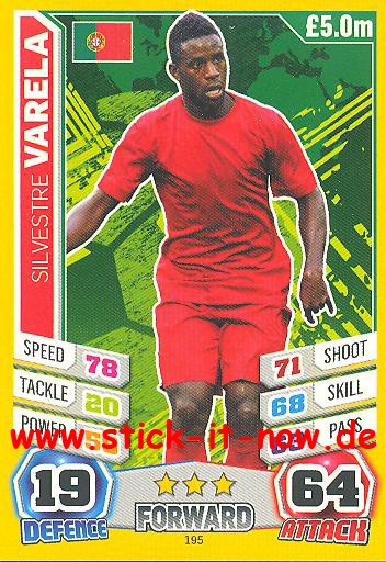 Match Attax "World Stars WM 2014" - SILVESTRE VARELA - Nr. 195