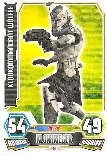 Force Attax - Serie 3 - Klonkommandant Wolffe - Nr. 46