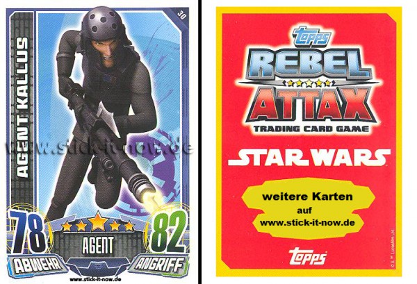 Rebel Attax - Serie 1 (2015) - AGENT KALLUS - Nr. 30