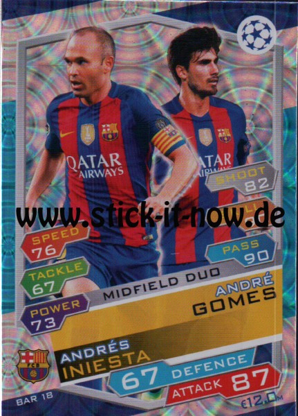 Match Attax Champions League 16/17 - Nr. BAR 18