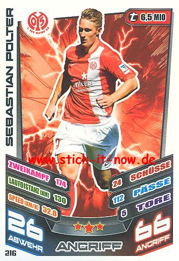 Match Attax 13/14 - FSV Mainz 05 - Sebastian Polter - Nr. 216