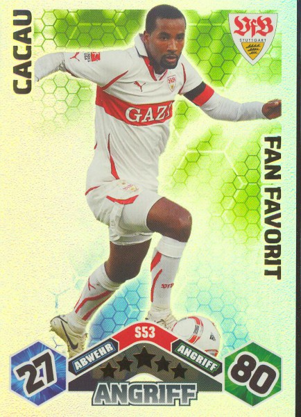 Cacau - Match Attax 10/11 Spezial - Fan Favorit