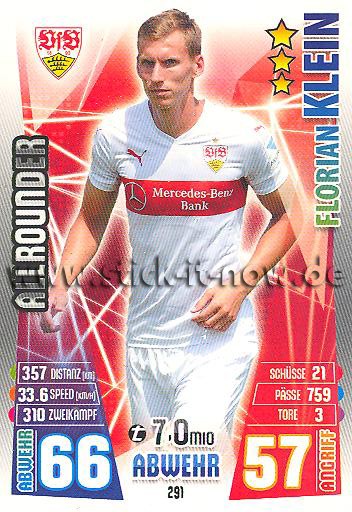 Match Attax 15/16 - Florian KLEIN - VfB Stuttgart - Nr. 291