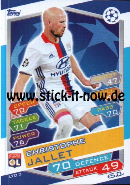 Match Attax Champions League 16/17 - Nr. LYO 3