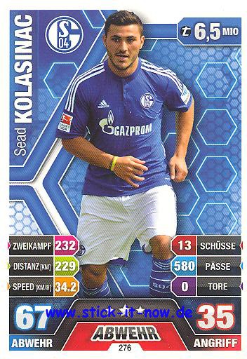 Match Attax 14/15 - Sead KOLASINAC - FC Schalke 04 - Nr. 276