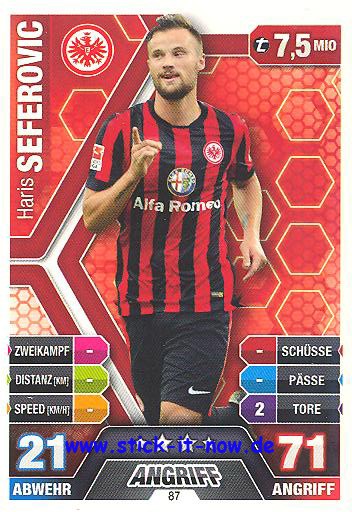 Match Attax 14/15 - Haris SEFEROVIC - Ein. Frankfurt - Nr. 87