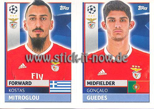 Topps Champions League Sticker 16/17 - Nr. BEN 16 + 17