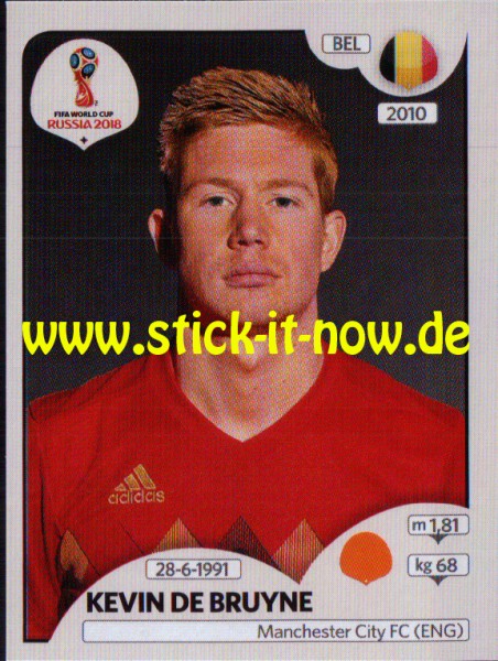 Panini WM 2018 "Sticker" - Kevin de Bruyne - Belgien