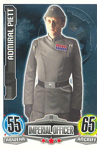 Force Attax - ADMIRAL PIETT - Imperal Officer - Imperium - Movie Collection