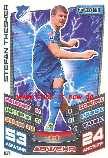 Match Attax 13/14 - TSG 1899 Hoffenheim - Stefan Thesker - Nr. 167