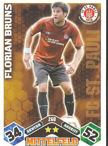 Match Attax 10/11 - FLORIAN BRUNS - 260