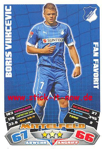 Match Attax 12/13 EXTRA - Boris Vukcevic - TSG Hoffenheim - FAN FAVORIT - Nr. 460