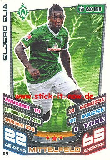 Match Attax 13/14 - Werder Bremen - Eljero Elia - Nr. 69