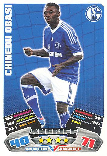 Match Attax 12/13 - Chinedu Obasi - FC Schalke 04 - Nr. 287