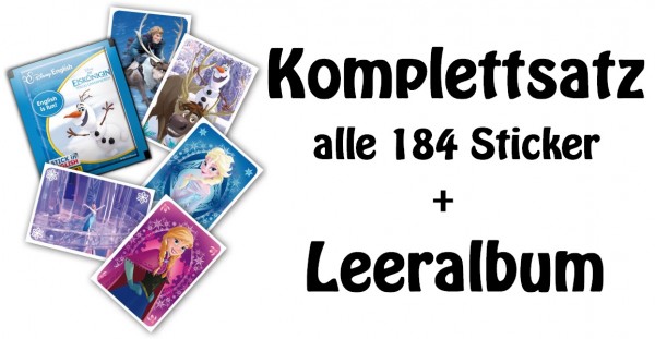 Disney "Die Eiskönigin" - English is fun (2016) - komplettsatz (alle 184 Sticker + Album)