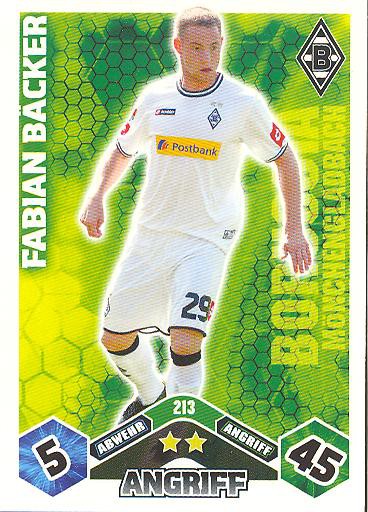 Match Attax 10/11 - FABIAN BÄCKER - 213