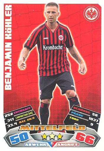 Match Attax 12/13 - Benjamin Köhler - Ein. Frankfurt - Nr. 85