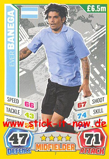 Match Attax "World Stars WM 2014" - EVER BANEGA - Nr. 7