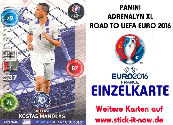 Adrenalyn XL - Road to UEFA Euro 2016 France - Nr. 93