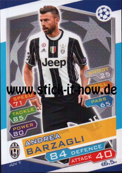 Match Attax Champions League 16/17 - Nr. JUV 7