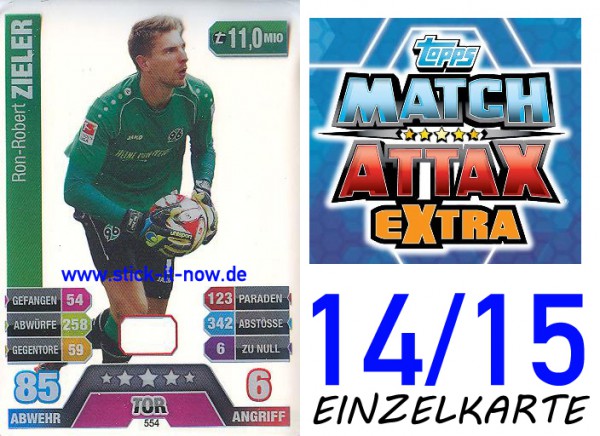 Match Attax 14/15 EXTRA - Ron-Robert ZIELER - Hannover 96 - Nr. 554 (CAP-KARTE)