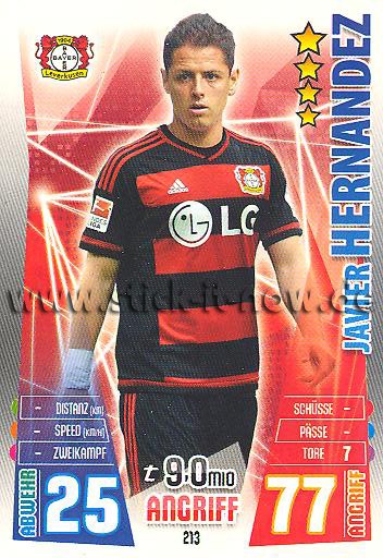 Match Attax 15/16 - Javier HERNANDEZ - Bayer 04 Leverkusen - Nr. 213