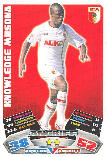 Match Attax 12/13 - Knowledge Musona - FC Augsburg - Nr. 15