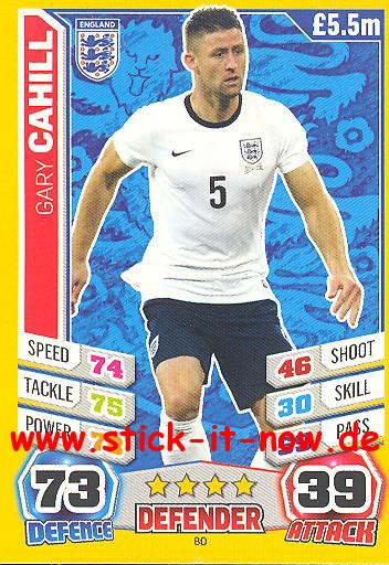 Match Attax "World Stars WM 2014" - GARY CAHILL - Nr. 80