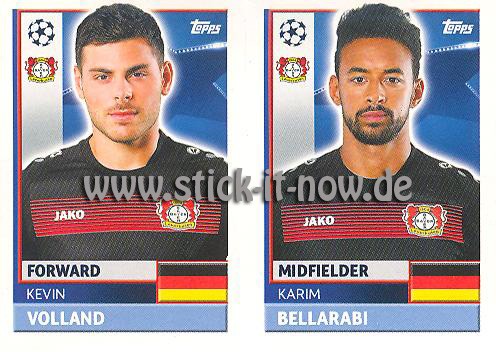 Topps Champions League Sticker 16/17 - Nr. LEV 16 + 17