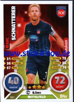 Topps Match Attax Bundesliga 16/17 Extra - Nr. 591