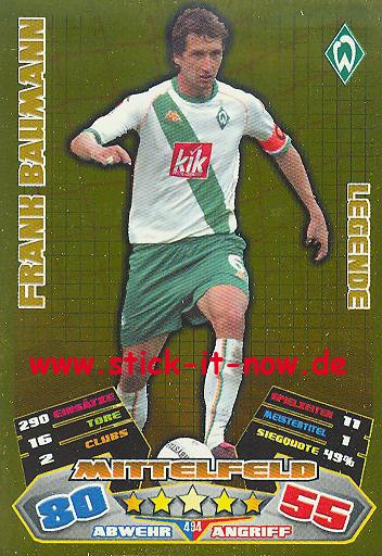 Match Attax 12/13 EXTRA - Frank Baumann - Werder Bremen - LEGENDE - Nr. 494