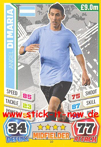 Match Attax "World Stars WM 2014" - ANGEL DI MARIA - Nr. 10