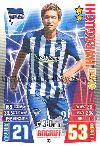 Match Attax 15/16 - Genki HARAGUCHI - Hertha BSC Berlin - Nr. 33