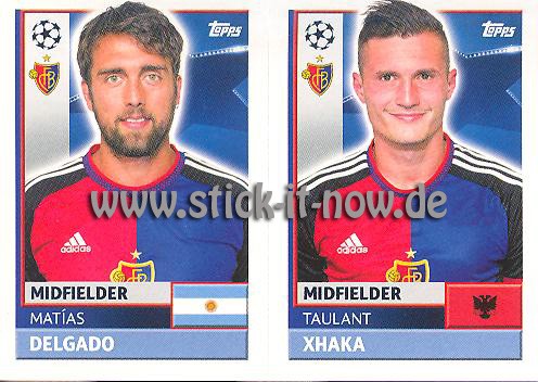 Topps Champions League Sticker 16/17 - Nr. BAS 12 + 13