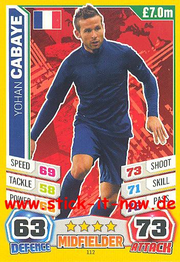 Match Attax "World Stars WM 2014" - YOHAN CABAYE - Nr. 112