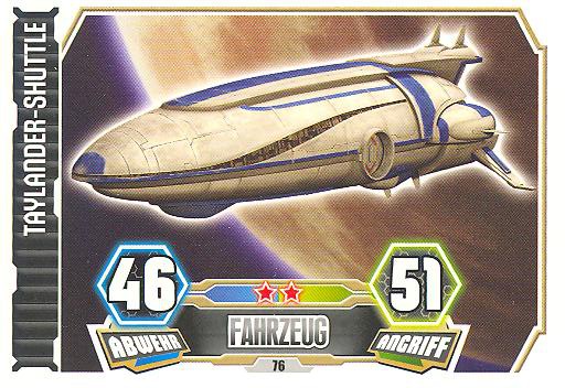 Force Attax - Serie 3 - Taylander-Shuttle - Nr. 76