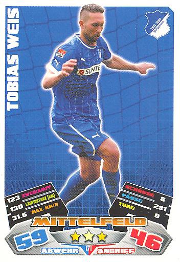 Match Attax 12/13 - Tobias Weis - TSG Hoffenheim - Nr. 171