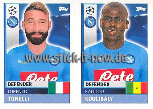 Topps Champions League Sticker 16/17 - Nr. NAP 8 + 9