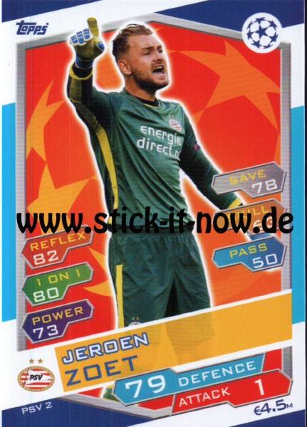 Match Attax Champions League 16/17 - Nr. PSV 2