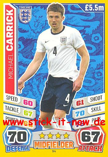 Match Attax "World Stars WM 2014" - MICHAEL CARRICK - Nr. 94