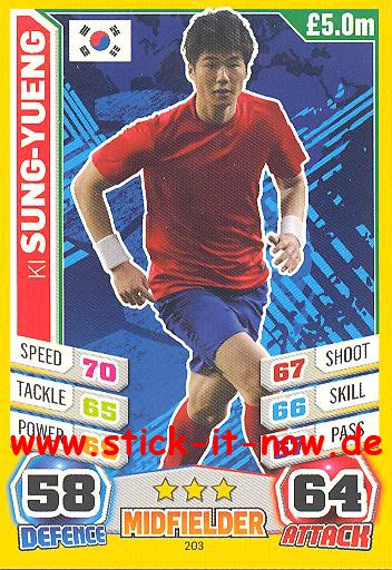 Match Attax "World Stars WM 2014" - KI SUNG-YUENG - Nr. 203
