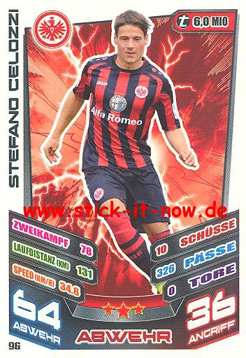 Match Attax 13/14 - Ein. Frankfurt - Stefano Celozzi - Nr. 96