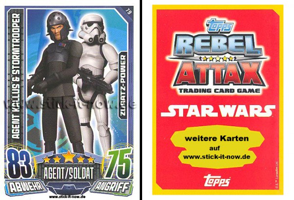 Rebel Attax - Serie 1 (2015) - AGENT KALLUS & STORMTROOPER - Nr. 79