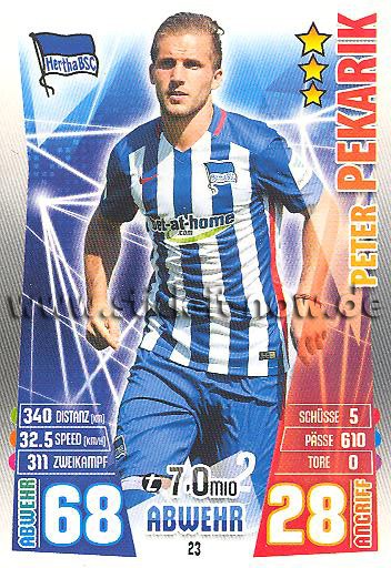 Match Attax 15/16 - Peter PEKARIK - Hertha BSC Berlin - Nr. 23