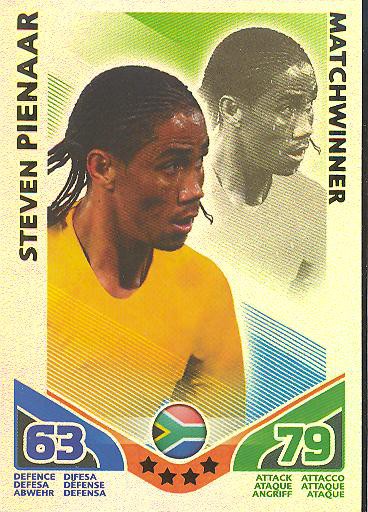 Match Attax WM 2010 - GER/Edition - Matchwinner - STEVEN PIENAAR - Südafrika