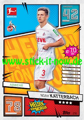 Topps Match Attax Bundesliga 2021/22 - Nr. 216 ( Helden von Morgen )