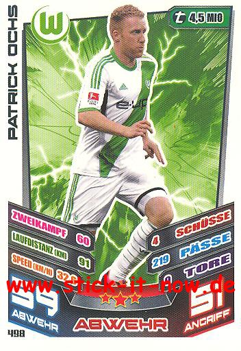 Match Attax 13/14 EXTRA - PATRICK OCHS - Nr. 498