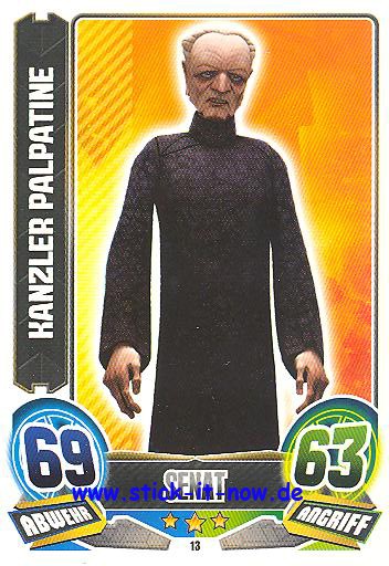 Force Attax - Clone Wars - Serie 5 - Sonderserie - KANTLER PALPATINE - Nr. 13