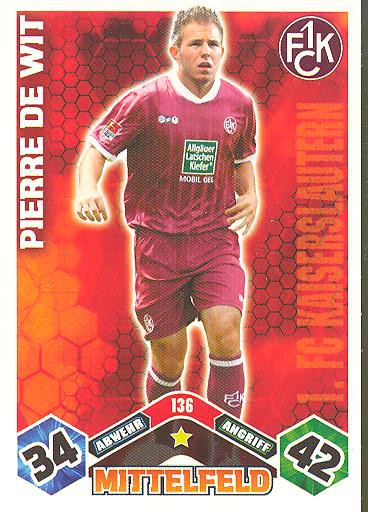 Match Attax 10/11 - PIERRE DE WIT - 136
